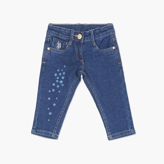 u.s. polo assn. kids girls printed slim fit jeans