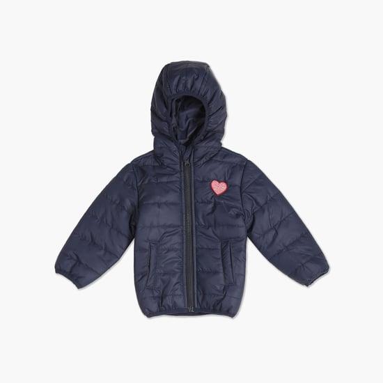 u.s. polo assn. kids girls solid hooded padded jacket