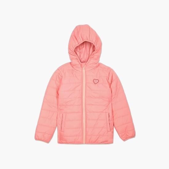 u.s. polo assn. kids girls solid hooded puffer jacket