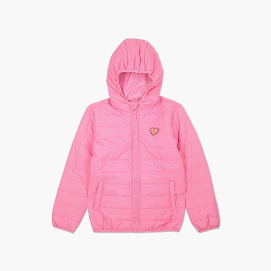 u.s. polo assn. kids girls solid hooded puffer jacket