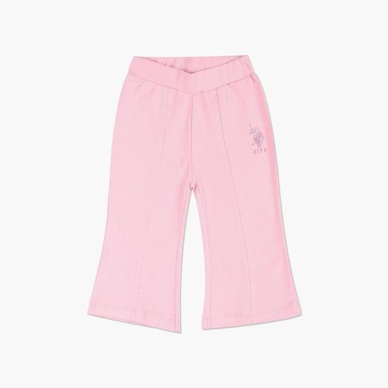 u.s. polo assn. kids girls solid panel detailed track pants