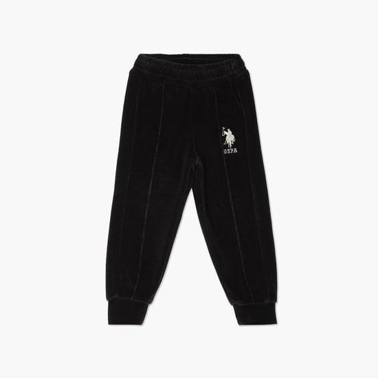 u.s. polo assn. kids girls solid panelled joggers