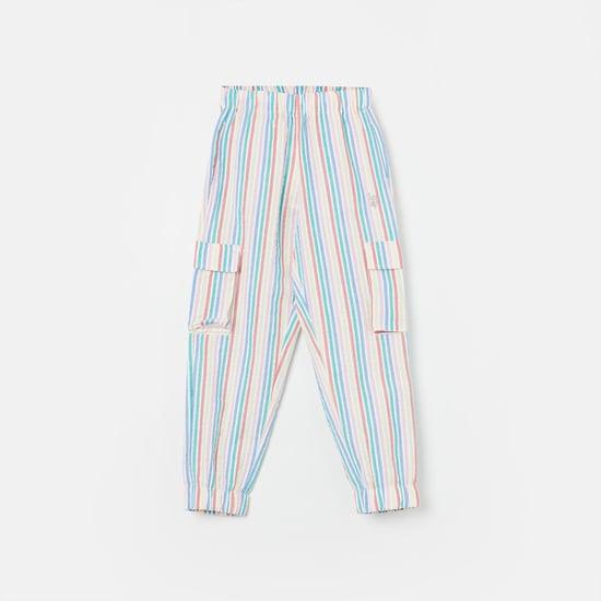 u.s. polo assn. kids girls striped jogger trousers