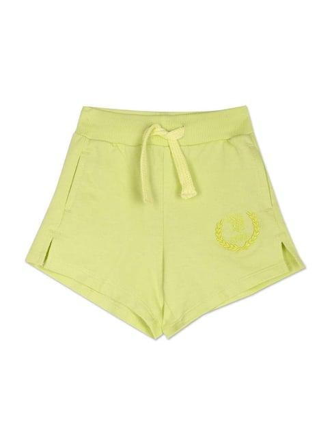 u.s. polo assn. kids green cotton regular fit shorts