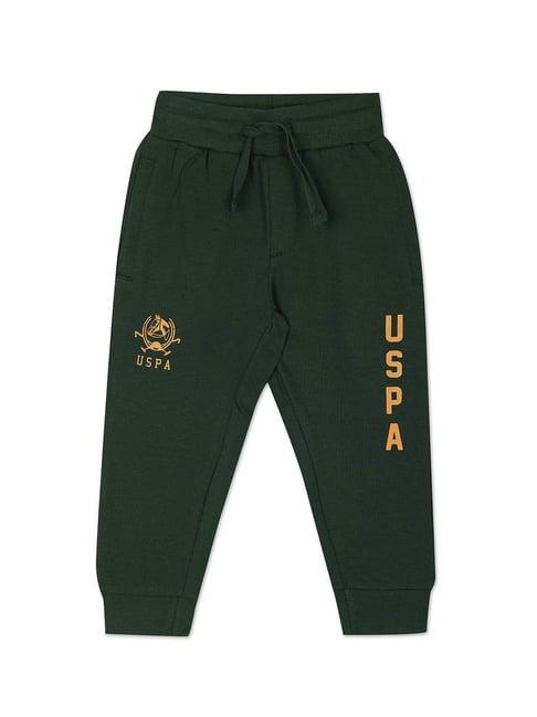 u.s. polo assn. kids green solid joggers