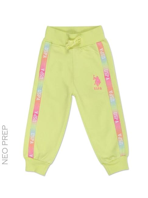 u.s. polo assn. kids green solid joggers