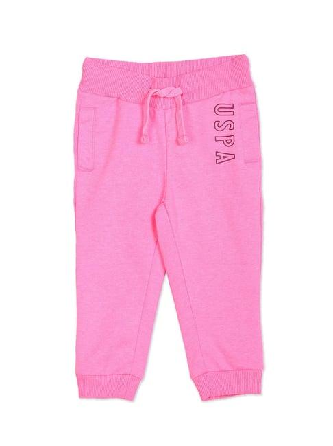 u.s. polo assn. kids pink printed joggers