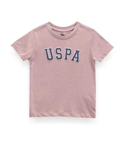 u.s. polo assn. kids pink printed t-shirt