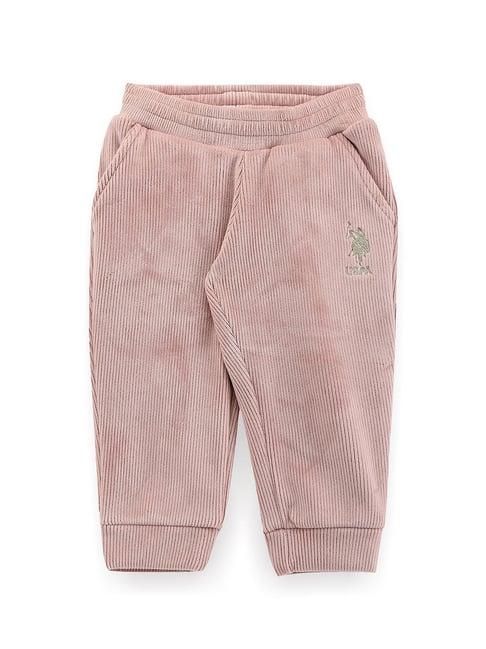 u.s. polo assn. kids pink solid trackpants