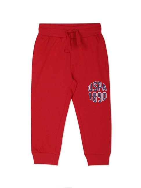 u.s. polo assn. kids red solid joggers