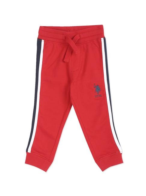 u.s. polo assn. kids red solid joggers