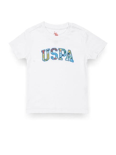 u.s. polo assn. kids white embroidered t-shirt