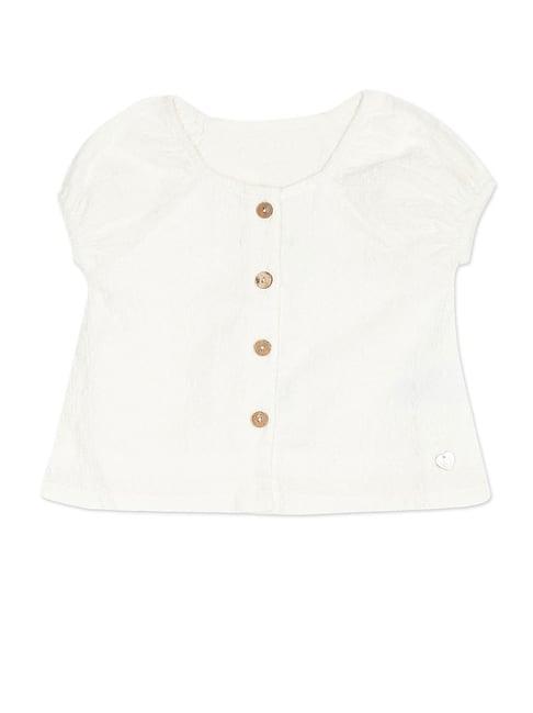 u.s. polo assn. kids white embroidered top