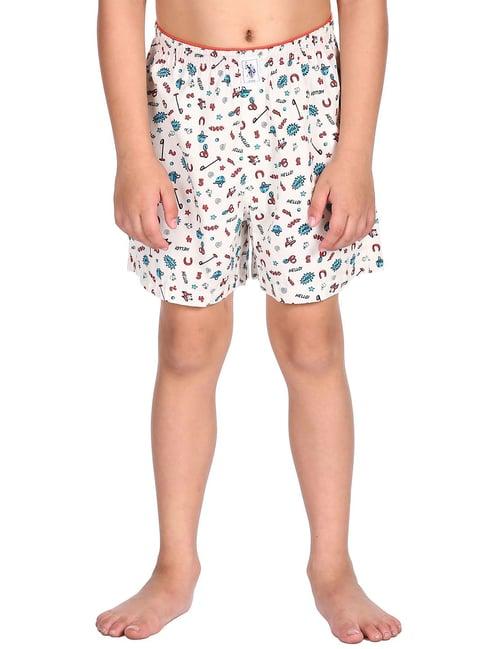 u.s. polo assn. kids white printed shorts