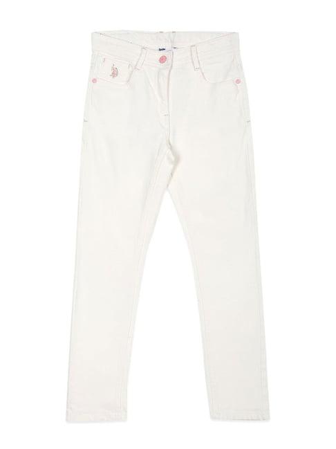 u.s. polo assn. kids white solid jeans