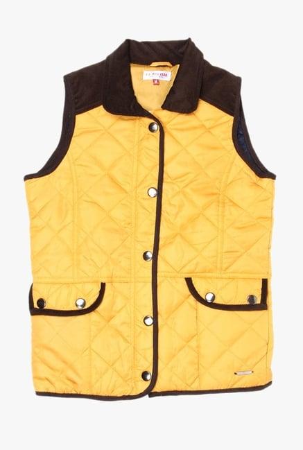 u.s. polo assn. kids yellow quilted jacket