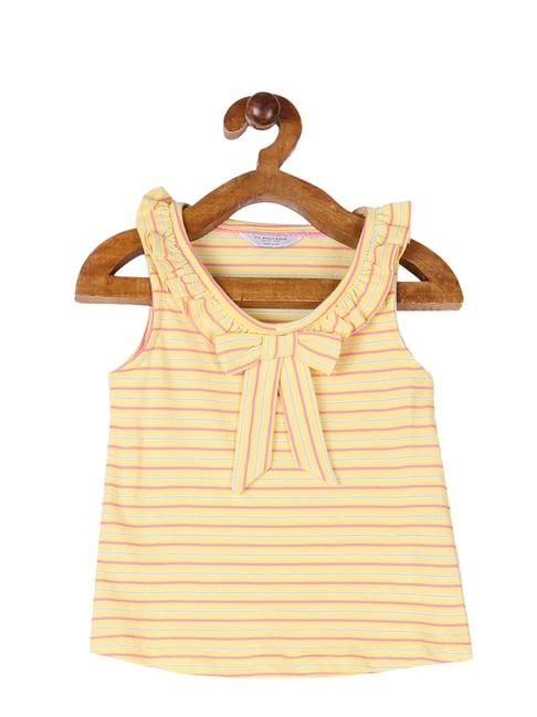 u.s. polo assn. kids yellow striped top