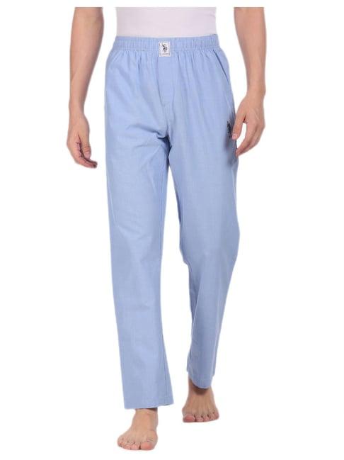 u.s. polo assn. light blue elasticized waist solid lounge pants