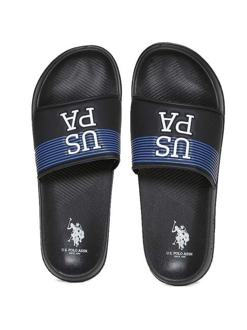 u.s. polo assn. men's beesley 5.0 black slides