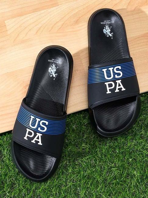 u.s. polo assn. men's beesley 5.0 black slides