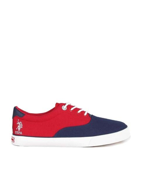 u.s. polo assn. men's brentt 2.0 red casual sneakers