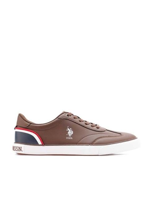 u.s. polo assn. men's brown casual sneakers