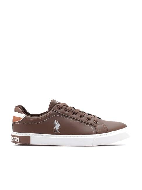 u.s. polo assn. men's brown casual sneakers