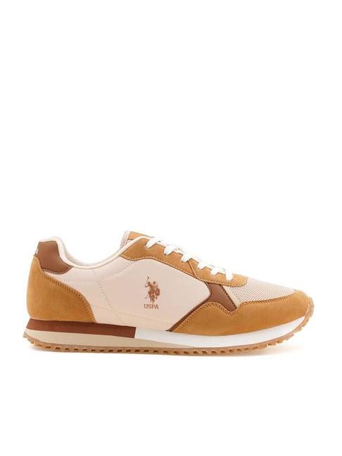 u.s. polo assn. men's darrion tan casual sneakers