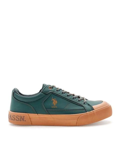 u.s. polo assn. men's green casual sneakers