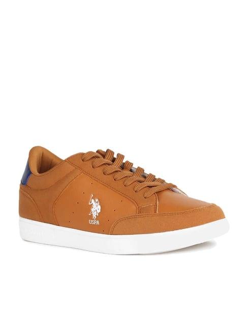 u.s. polo assn. men's liotto tan casual sneakers