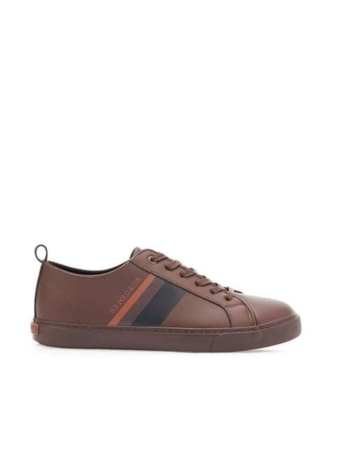 u.s. polo assn. men's martinez 3.0 brown casual sneakers