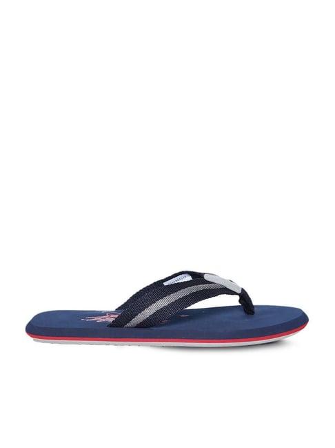 u.s. polo assn. men's natal 2.0 collegiate navy flip flops