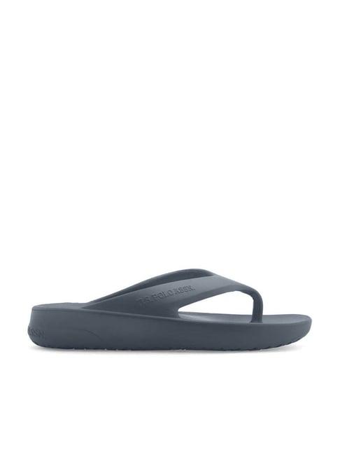 u.s. polo assn. men's navy flip flops