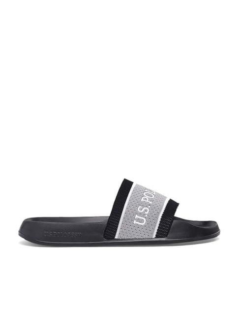 u.s. polo assn. men's nicholson 3.0 grey slides