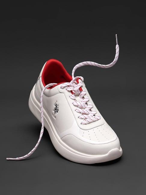 u.s. polo assn. men's off white casual sneakers