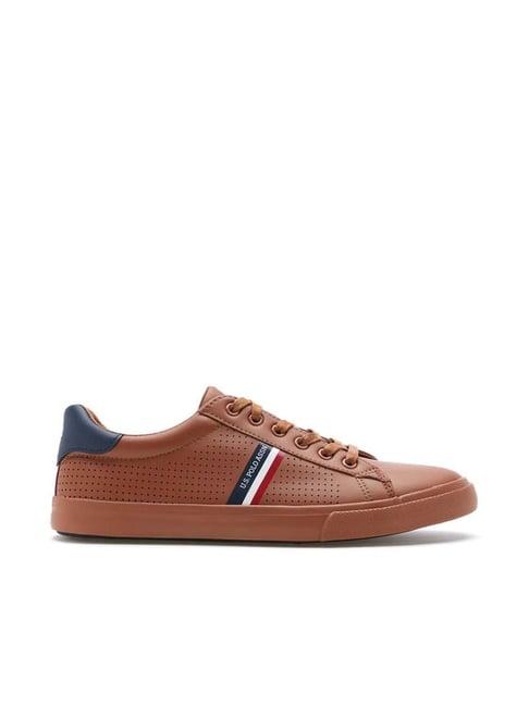 u.s. polo assn. men's tan casual sneakers