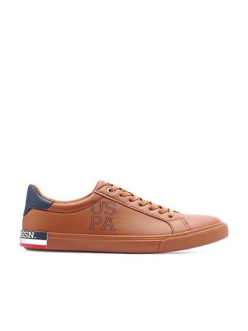 u.s. polo assn. men's tan casual sneakers