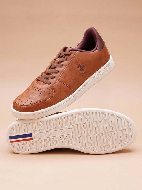 u.s. polo assn. men's tobias tan casual sneakers