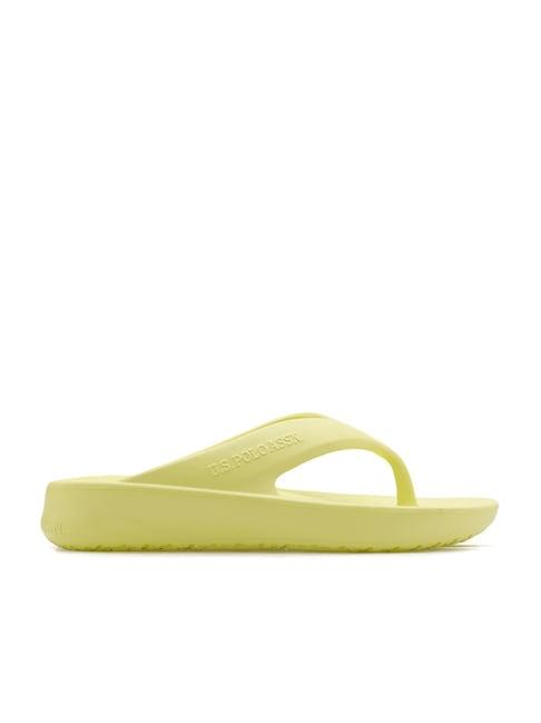 u.s. polo assn. men's yellow flip flops