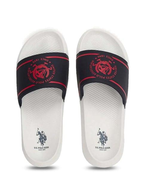 u.s. polo assn. men's zane 4.0 navy slides