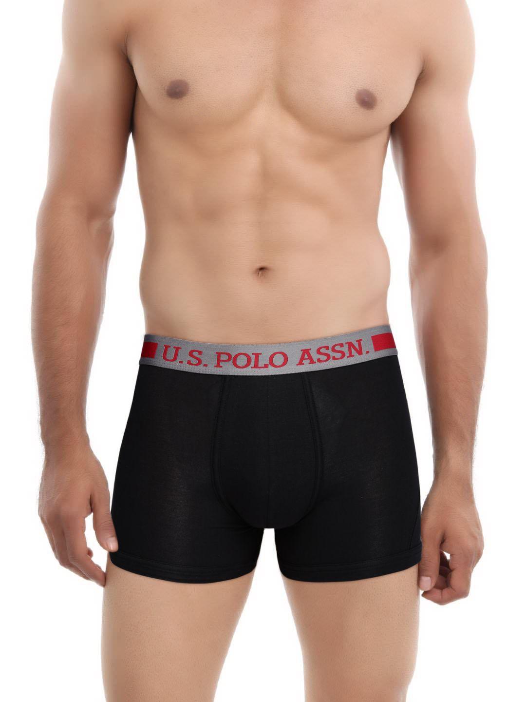 u.s. polo assn. men black classic trunks i101-002-pl