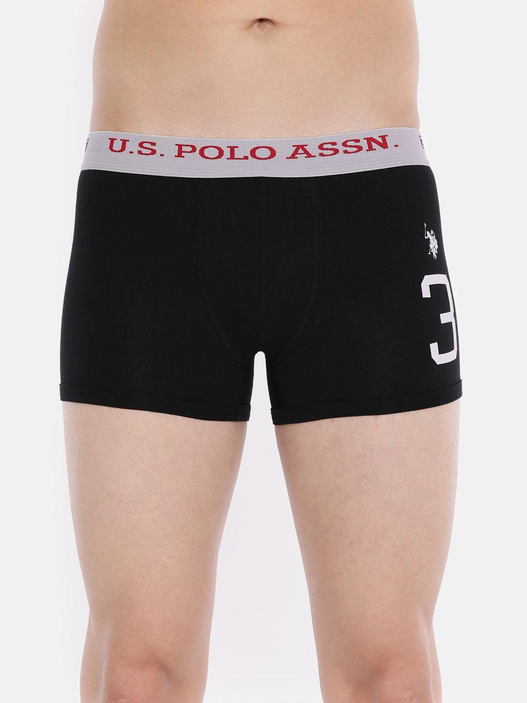 u.s. polo assn. men black solid trunks y9i015-002-p1