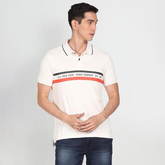 u.s. polo assn. men brand printed regular-fit polo t-shirt