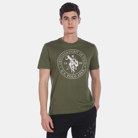 u.s. polo assn. men brand printed regular fit t-shirt