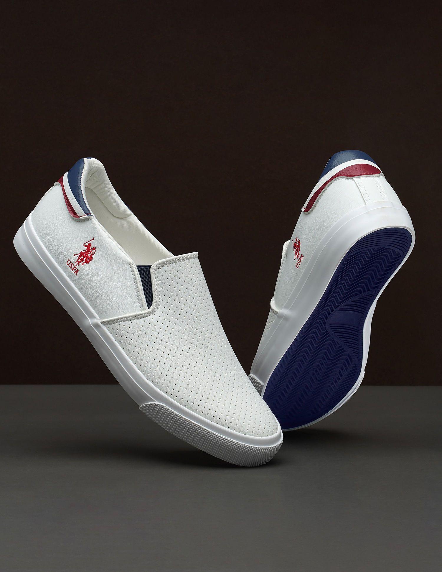 u.s. polo assn. men campbell perforated slip-on sneakers