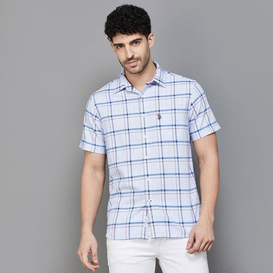 u.s. polo assn. men checked casual shirt