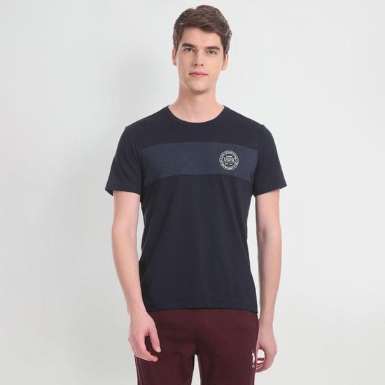 u.s. polo assn. men colourblocked regular fit t-shirt