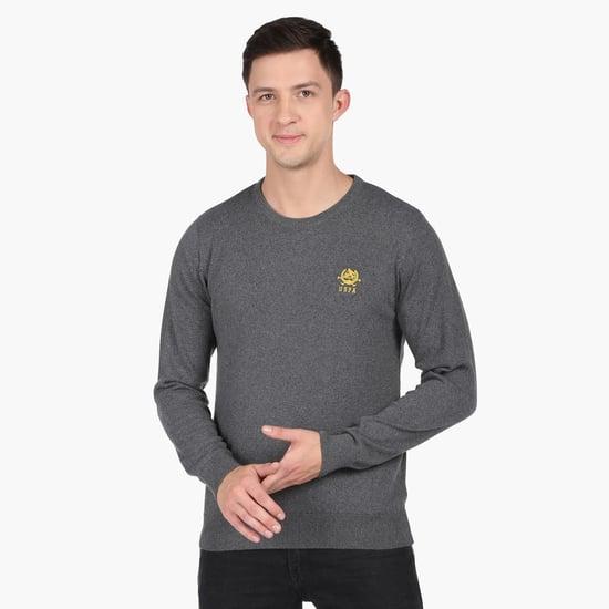 u.s. polo assn. men crew neck solid sweater