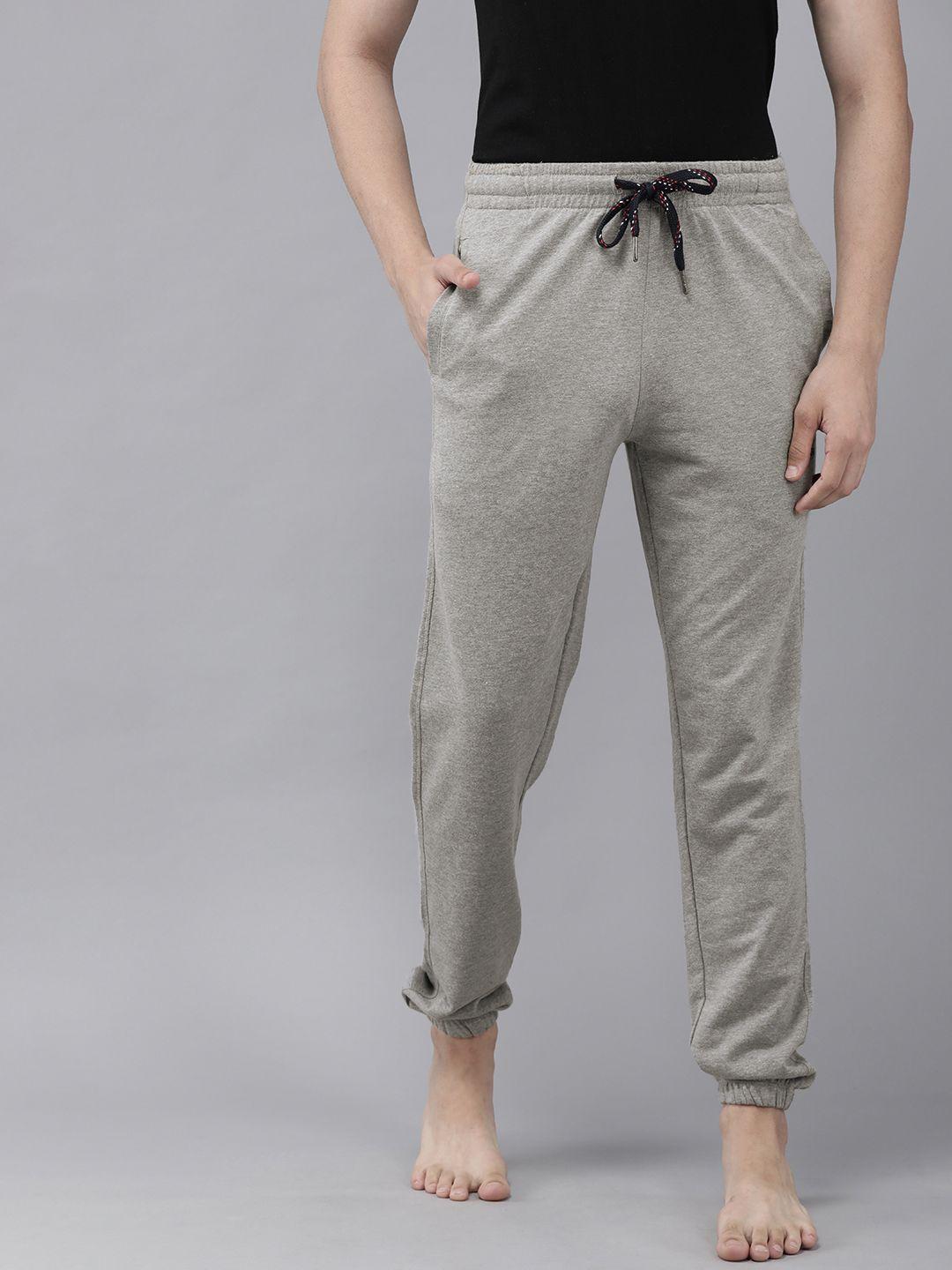 u.s. polo assn. men grey melange solid heathered lounge joggers