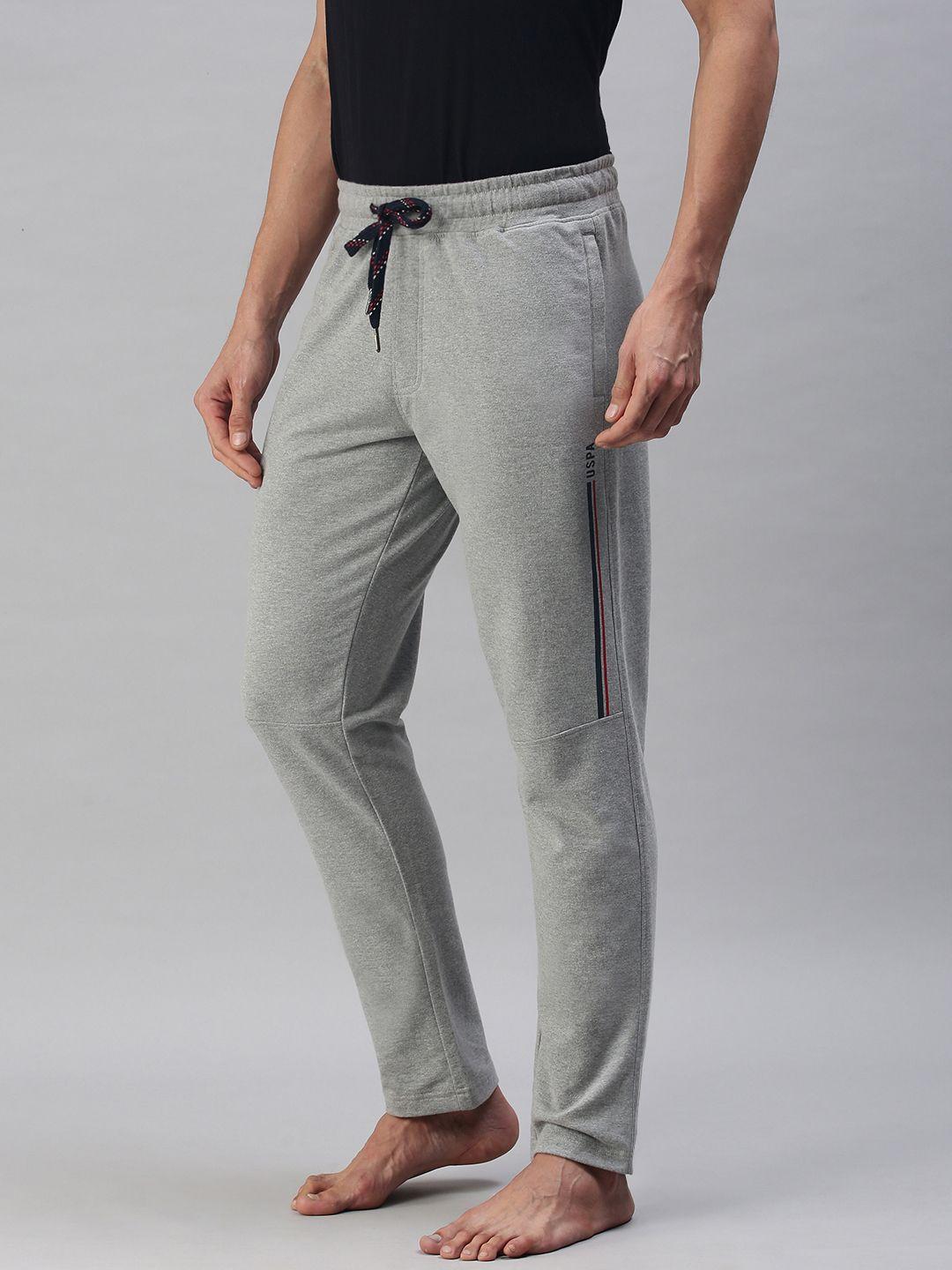 u.s. polo assn. men grey solid lounge pants